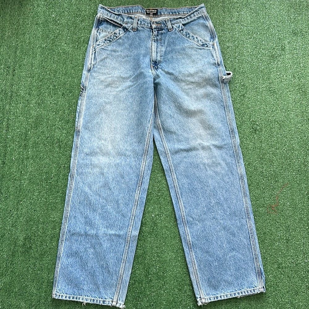 VINTAGE Y2K POLO RALPH LAUREN JEANS CARPENTER BAGGY STYLE MENS 33X32 - Picture 5 of 10